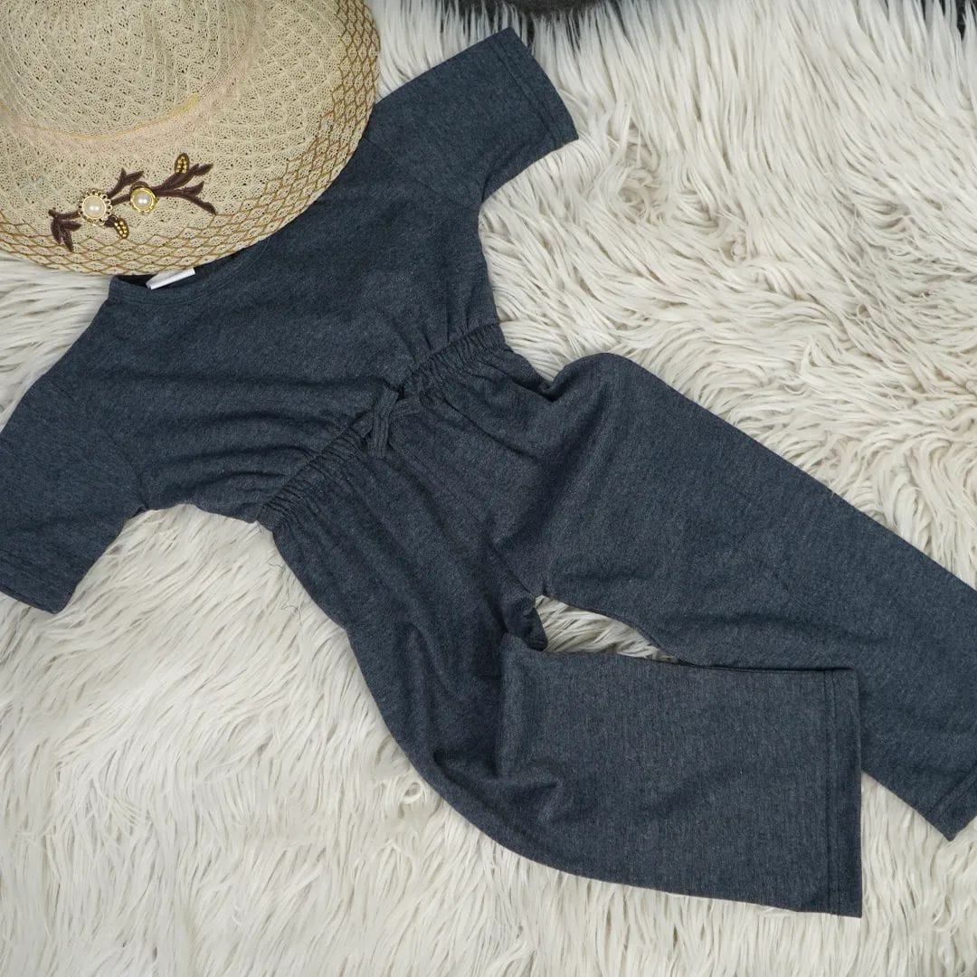 Girls Jumpsuit Charcoal