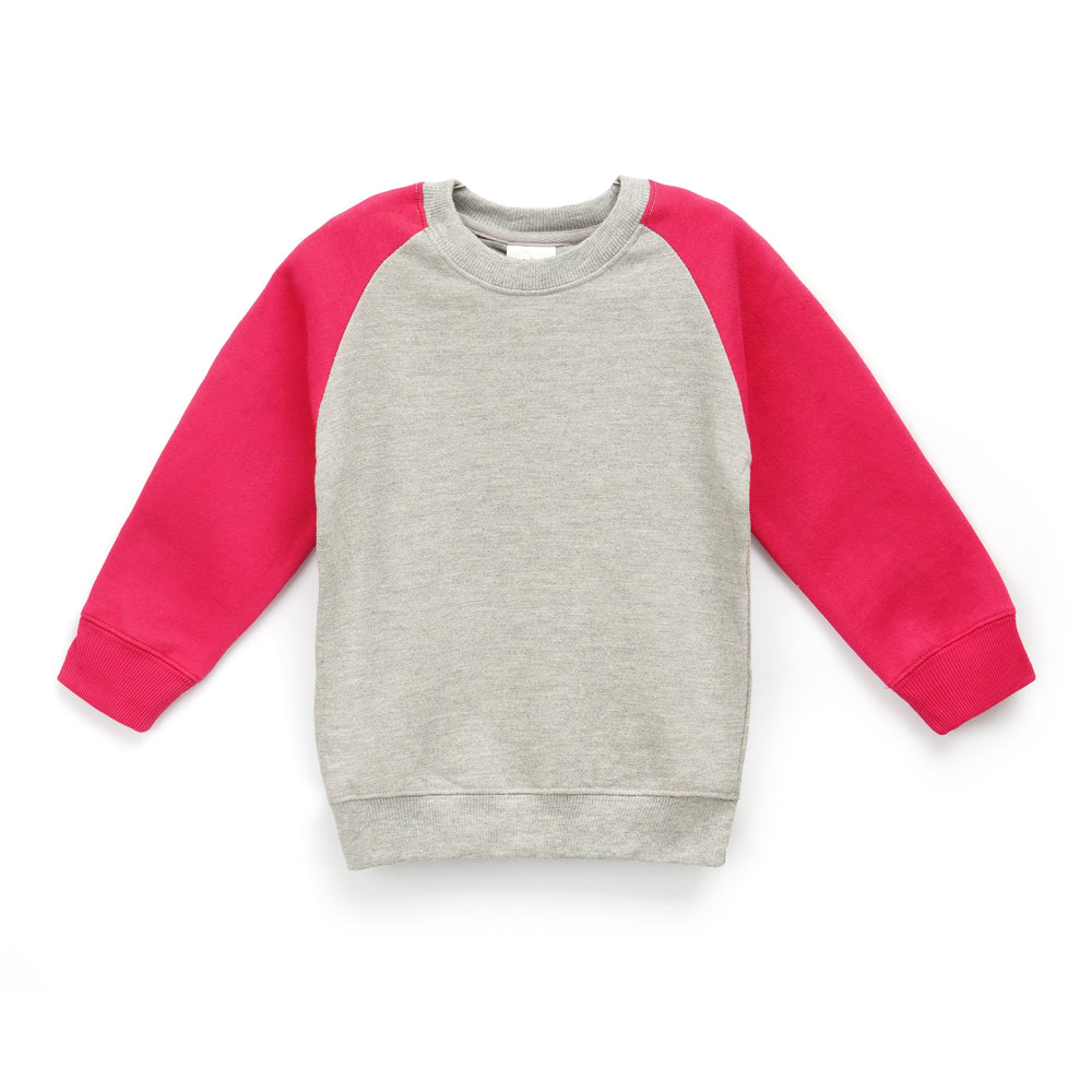 Kikidoo Kids Raglan Tracksuit Grey & Pink