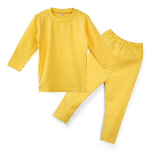 Kikidoo Kids Rib Innerwear Yellow