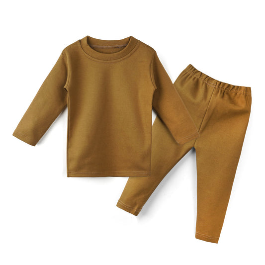 Kikidoo Kids Rib Innerwear Dark Olive Green