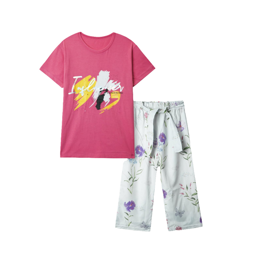 Kikidoo Girls Pink Palazo Suit Eid Collection