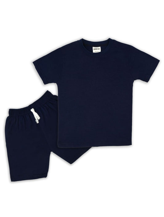 Kids Shirt & Short Set Navy Blue