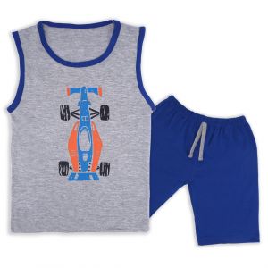 Kids Sandos With Shorts F1 Grey & Blue