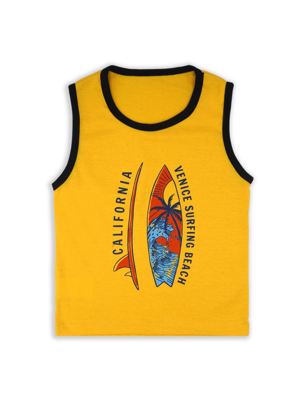 Kids Sandos With Shorts Surfing Yellow