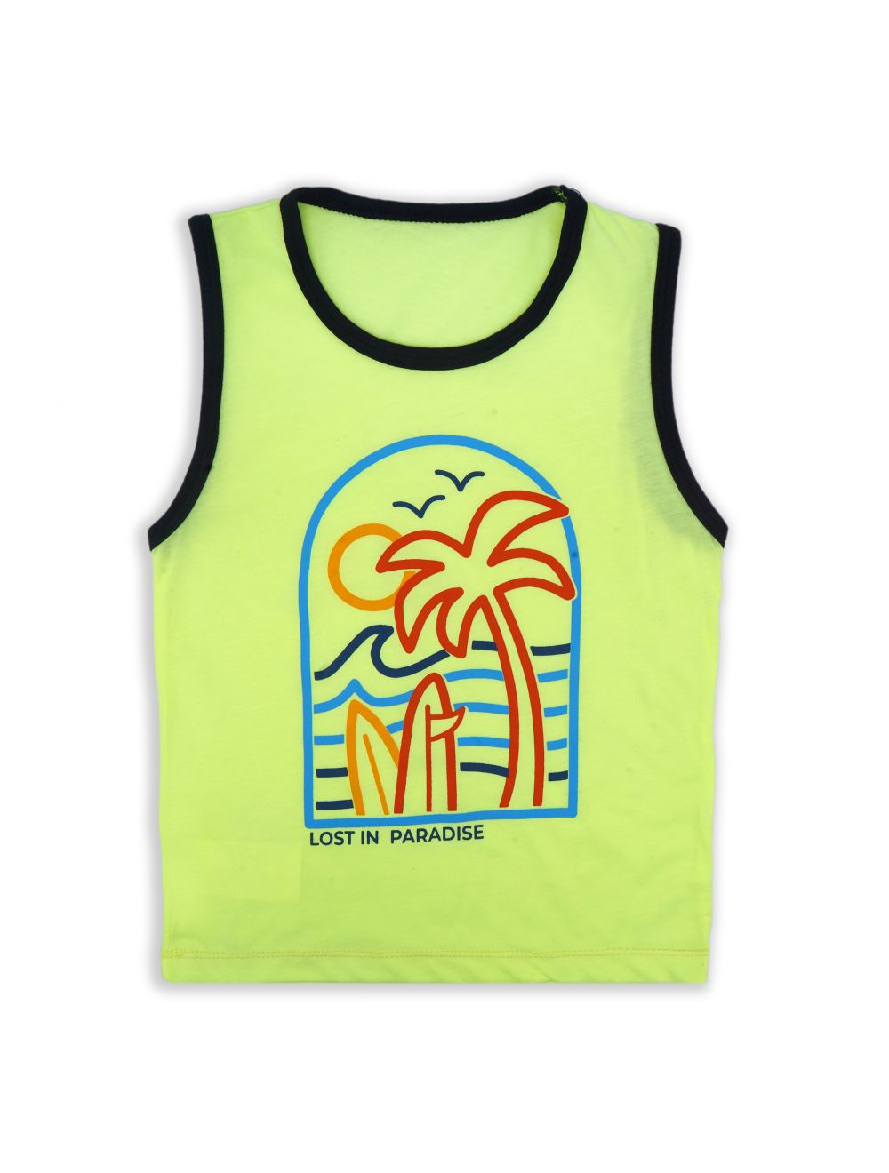 Kids Sandos With Shorts Paradise Green