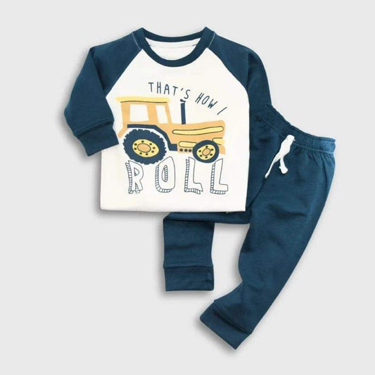 Kikidoo Kids Printed Tracksuit Roller Blue & White