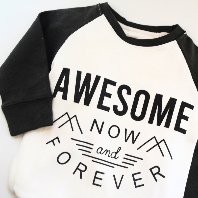 Kikidoo Kids Printed Tracksuit Awesome Forever Charcoal & White