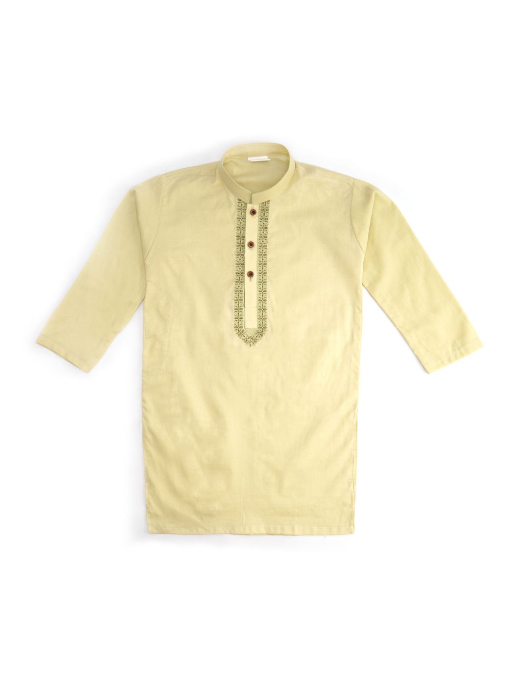 Kids Embroidered Kurta Salwar Light Green