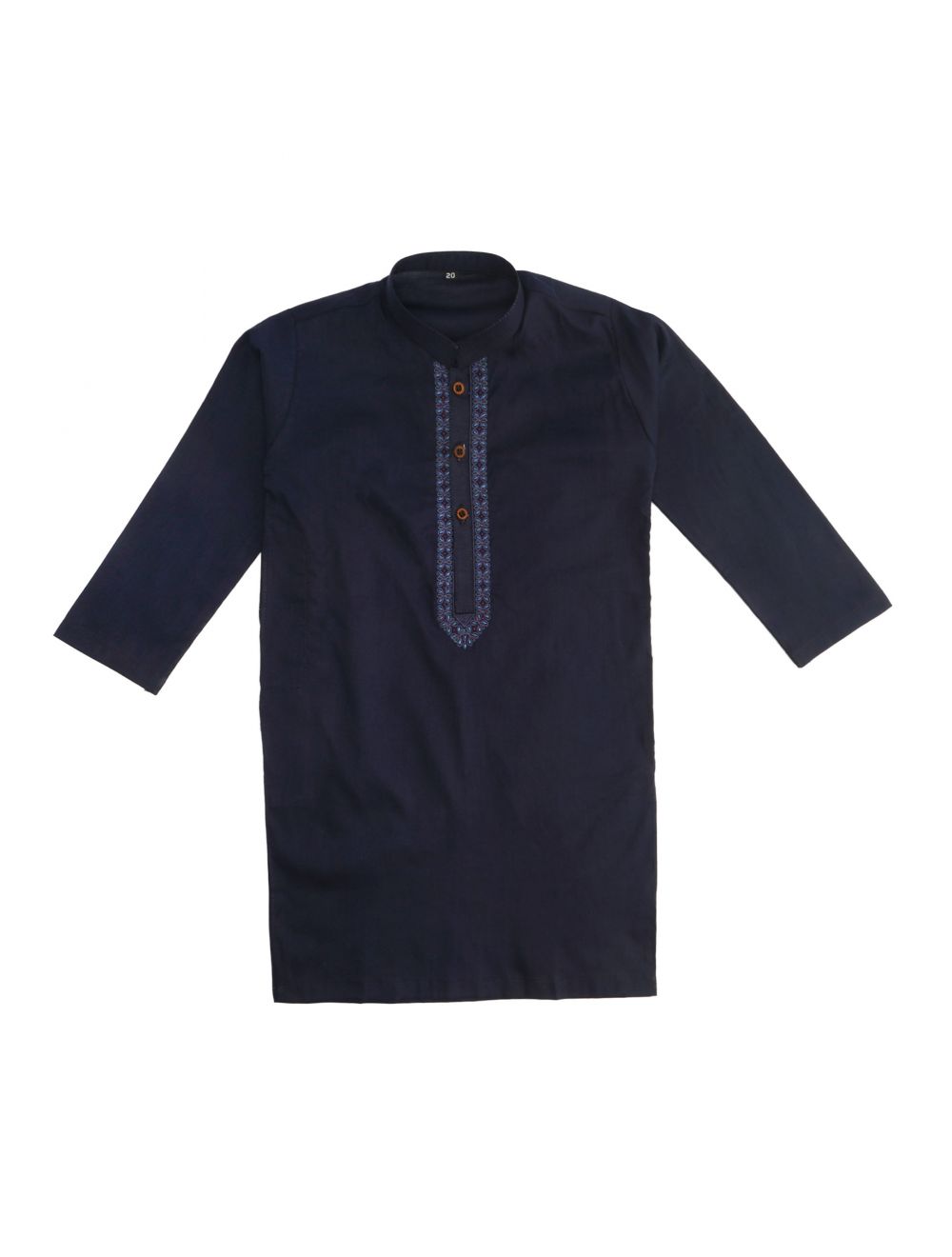 Kids Embroidered Kurta Salwar Navy Blue