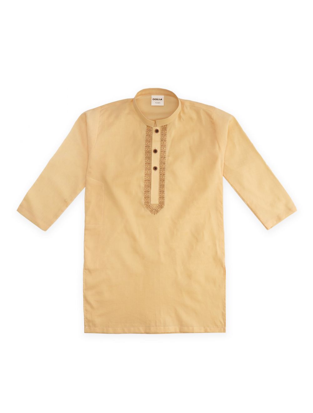 Kids Embroidered Kurta Salwar Beige